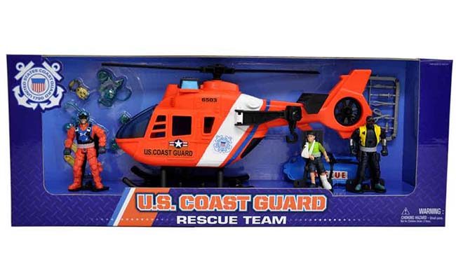 United States Coast Guard Helicopter Play Set 