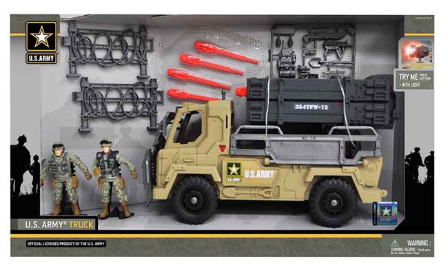 Army Transport Truck Military Toy Truck with Lights and Sound Emergency Release